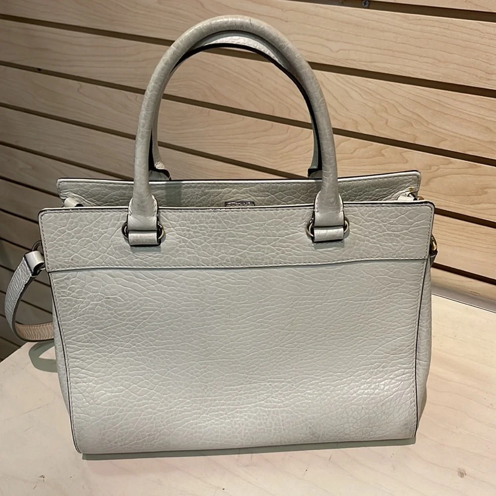 Women’s Kate Spade Cream Lattice Leather Satchel Bag